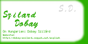 szilard dobay business card