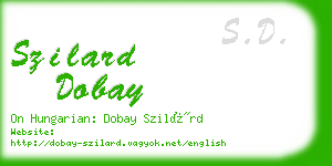 szilard dobay business card